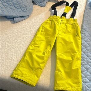Yellow Kids Snow Pants